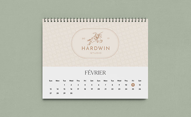 Mise en page Calendrier graphique design